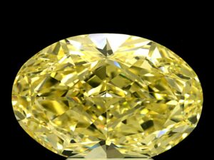 Diamante giallo taglio brillante ovale 5.16 carati GIA