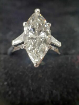 Anello oro 18 ct con diamante 4.85 ct F VVS1