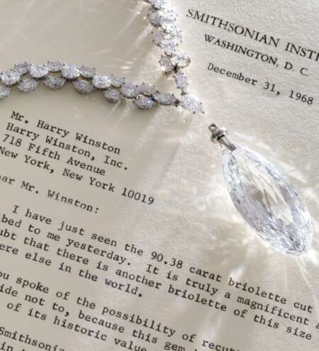 Il diamante Briolette d'India di Harry Winston, dalla collezione Heidi Horten